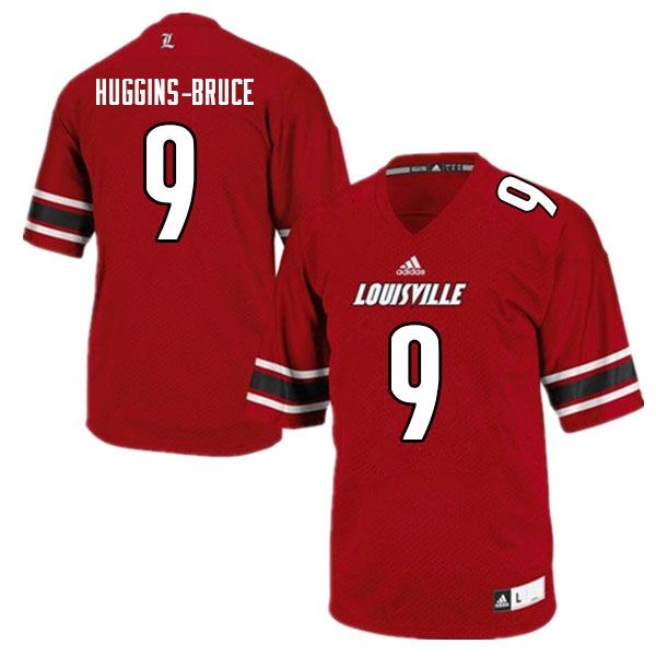 Men #9 Ahmari Huggins-Bruce Louisville Cardinals College Football Jerseys Sale-Red - Click Image to Close